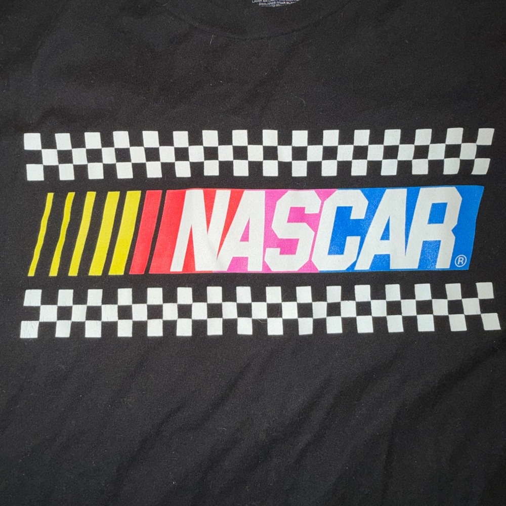 NASCAR Black Tee with Vibrant Logo